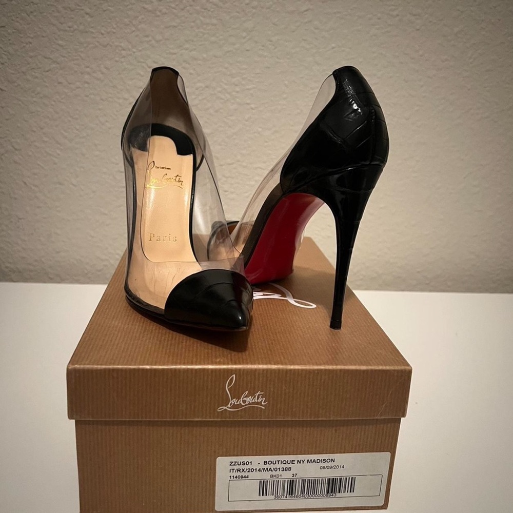 Authentic Christian Louboutin Black Patent Leather Heels